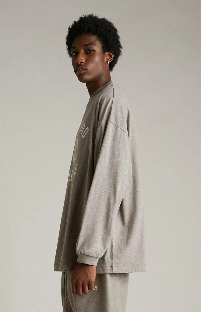 Essentials Heather Grey University Long Sleeve T-Shirt 3
