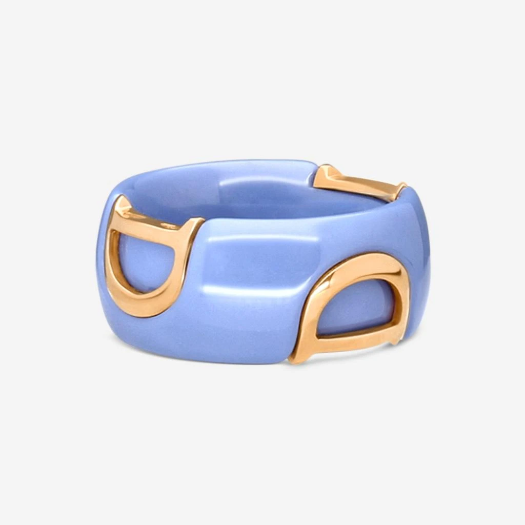 Damiani Damiani 18K Rose Gold 
Ceramic Diamond Band Ring Sz. 6.25 20082244-copy 2