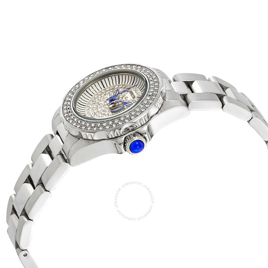 Invicta Angel Silver Crystal-set Dial Ladies Watch 28439