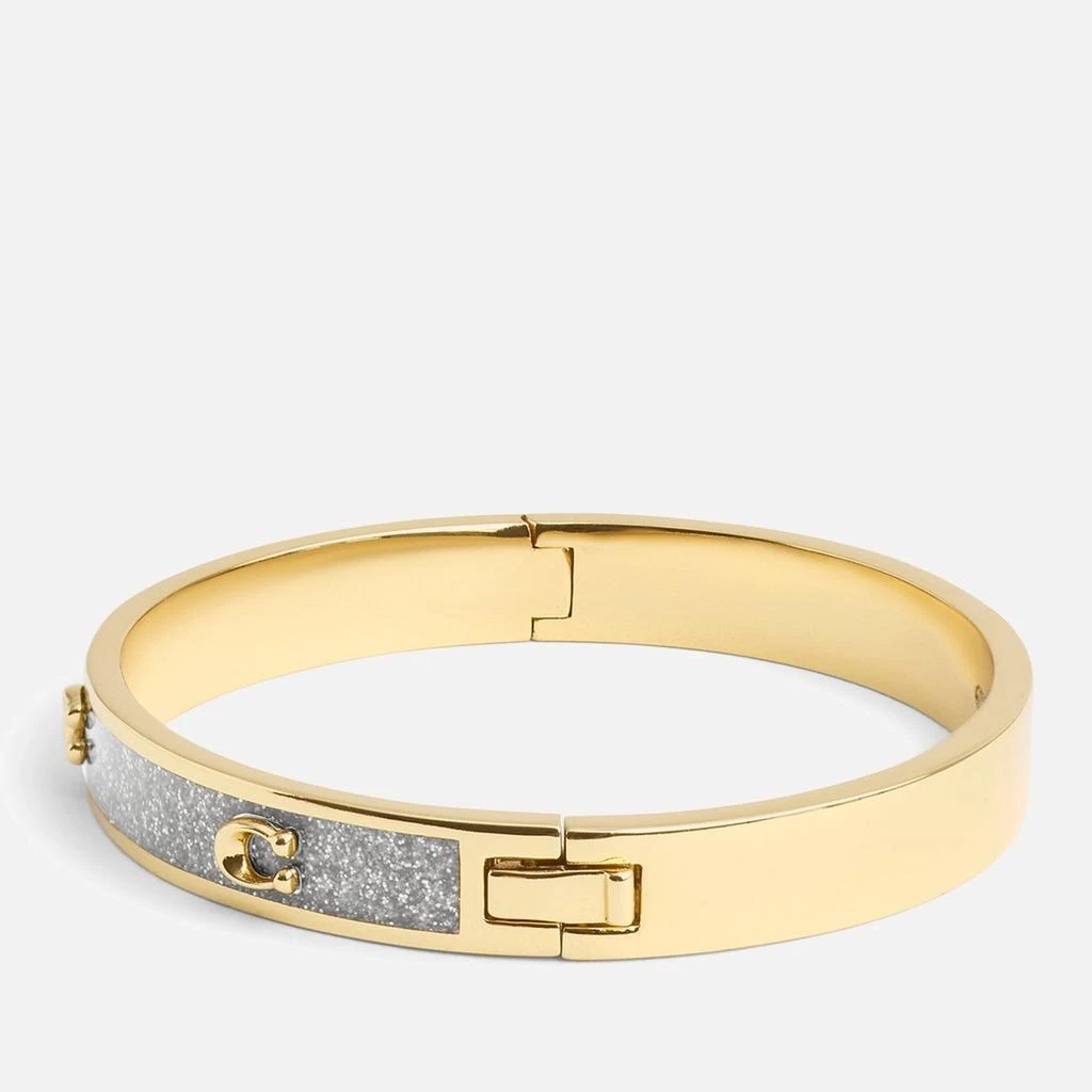 Coach Coach Signature C Glitter Silver-Tone Bangle Bracelet 3