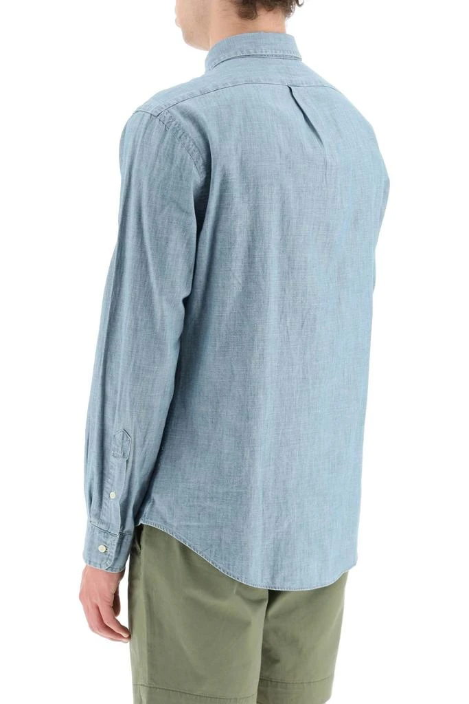 Ralph Lauren Men's Slim Fit Shirt In Stone-Washed Chambray 3