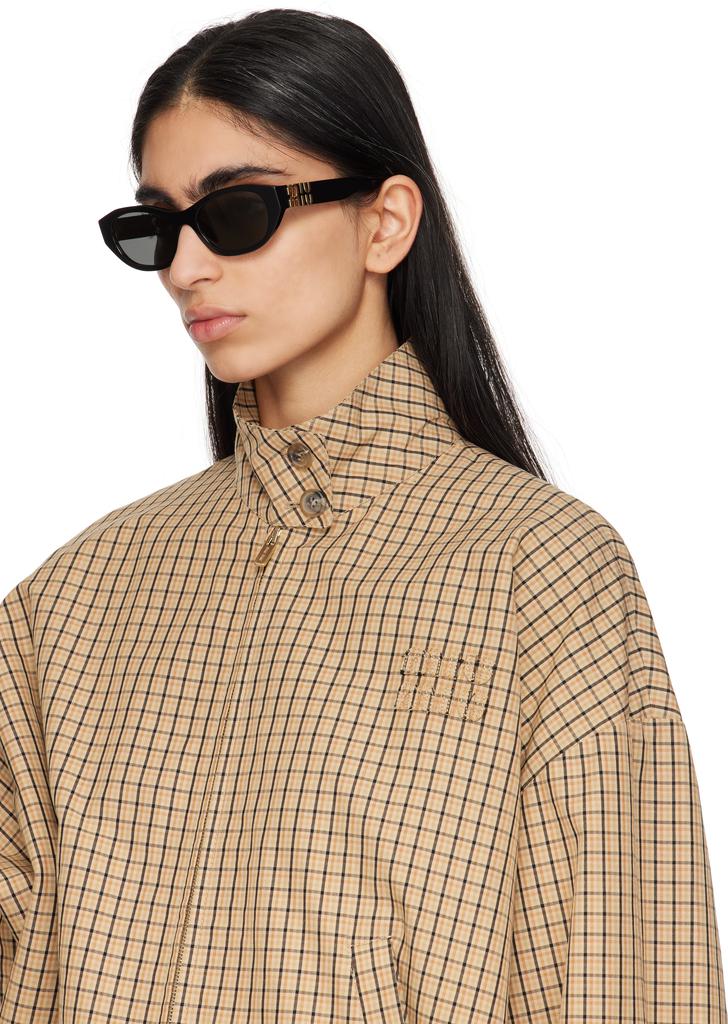 Shop Black Miu Glimpse Sunglasses on Sale at BeyondStyle