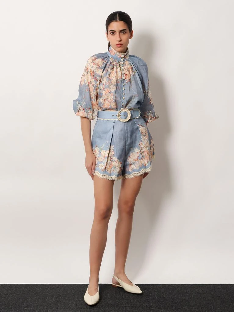 Zimmermann Cascadian Tuck ramie shorts 2