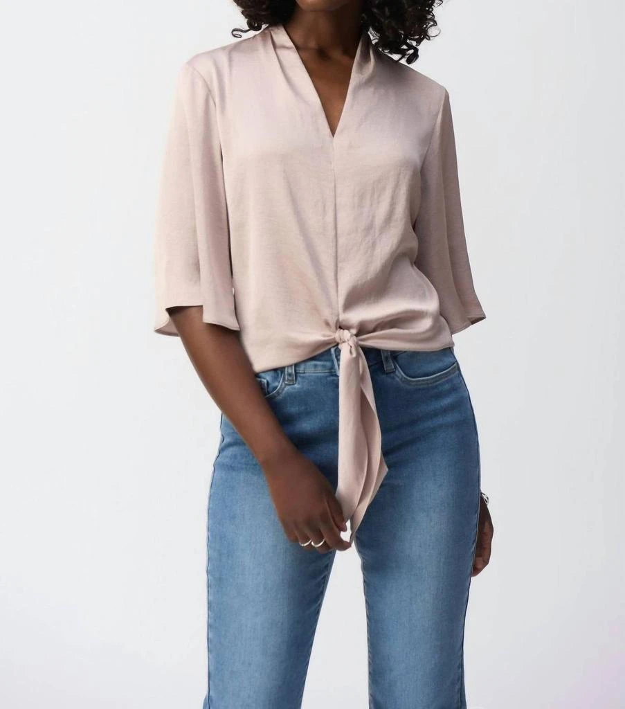 JOSEPH RIBKOFF Joseph Ribkoff - V-neck Tie-front Blouse 1