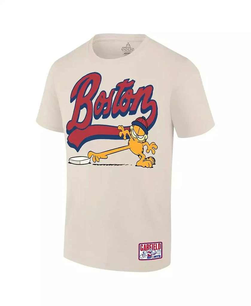 Ripple Junction Men's Cream Garfield Boston Baseball T-Shirt 2