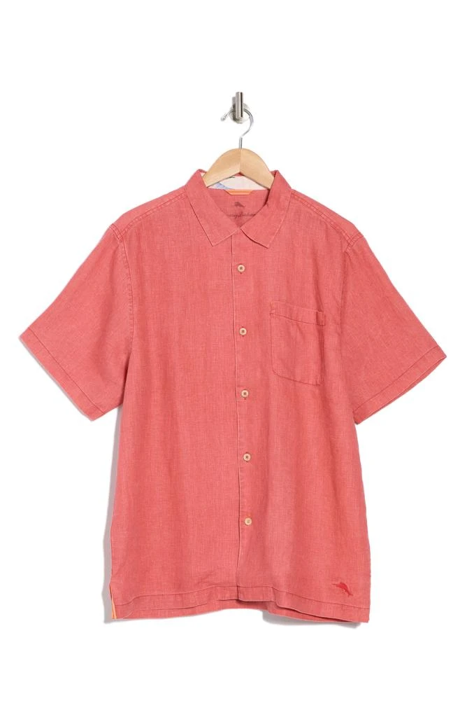 Tommy Bahama Sea Glass Short Sleeve Button-Up Linen Camp Shirt 3