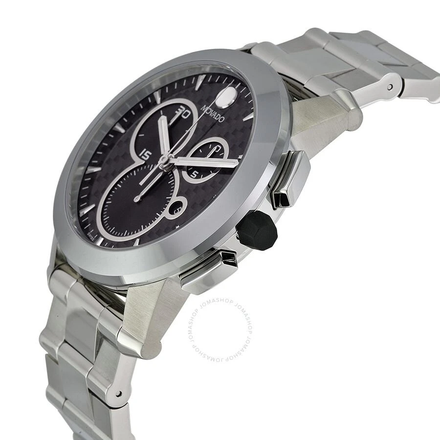 Movado Vizio Black Carbon Fiber Stainless Steel Men's Watch 0606551 2