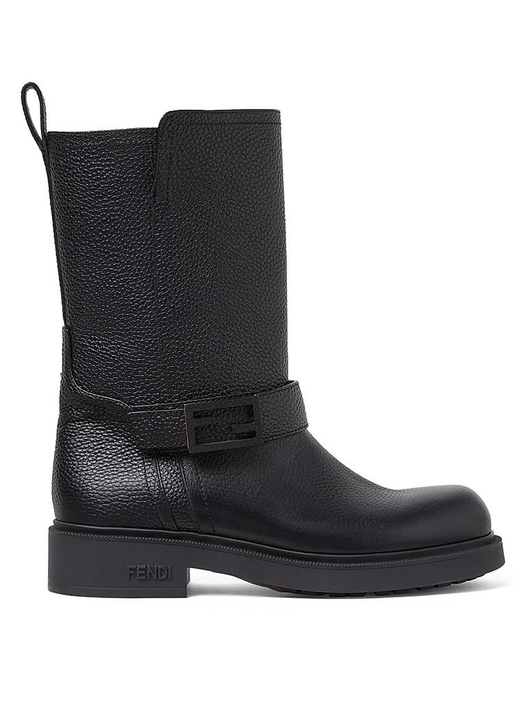 Fendi Filo FF Canvas & Leather Knee-High Boots - Shoes