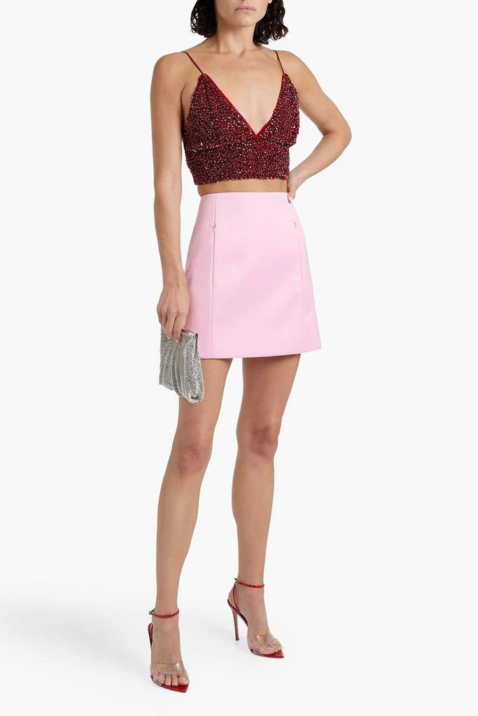 Alice + Olivia Carli embellished mesh bra top 2