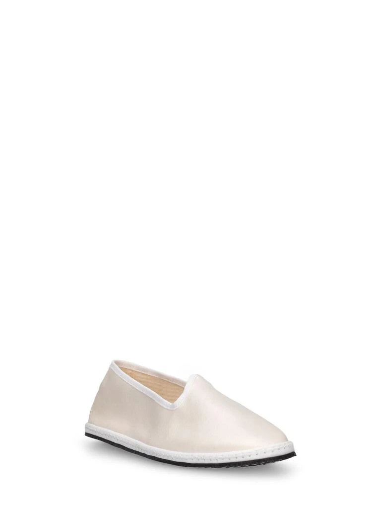 VIBI VENEZIA 10mm Snow White Satin Slippers 2