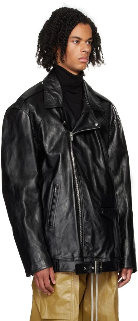 Rick Owens Black Porterville Jumbo Luke Stooges Leather Jacket 4