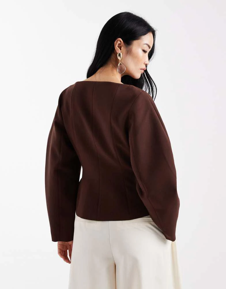 ASOS ASOS DESIGN slash neck blazer 4