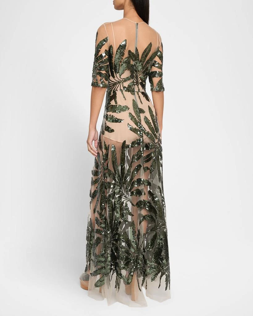 Elie Saab Embroidered Tulle Illusion Gown 3
