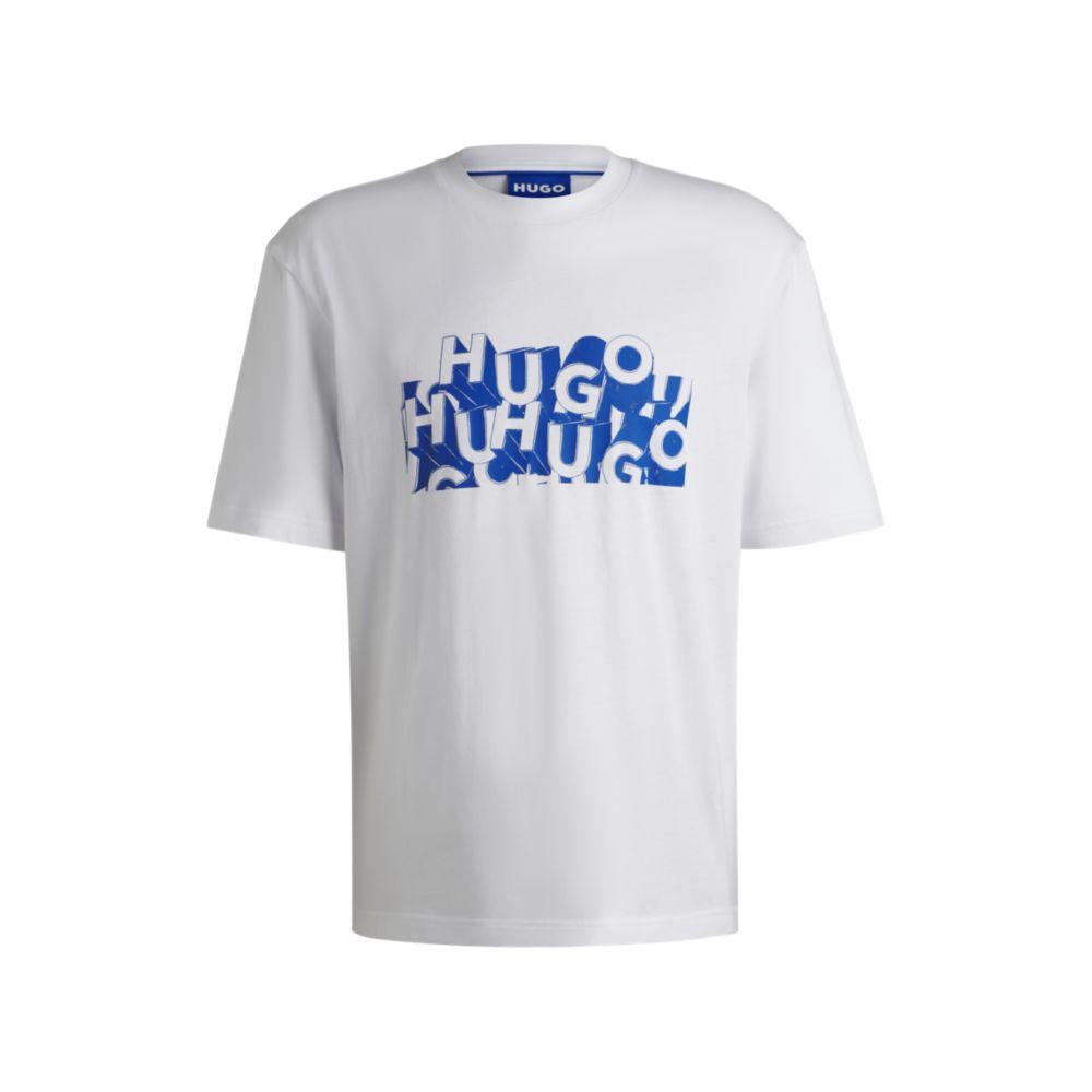Hugo Boss Regular-fit T-shirt in cotton with logo graphic