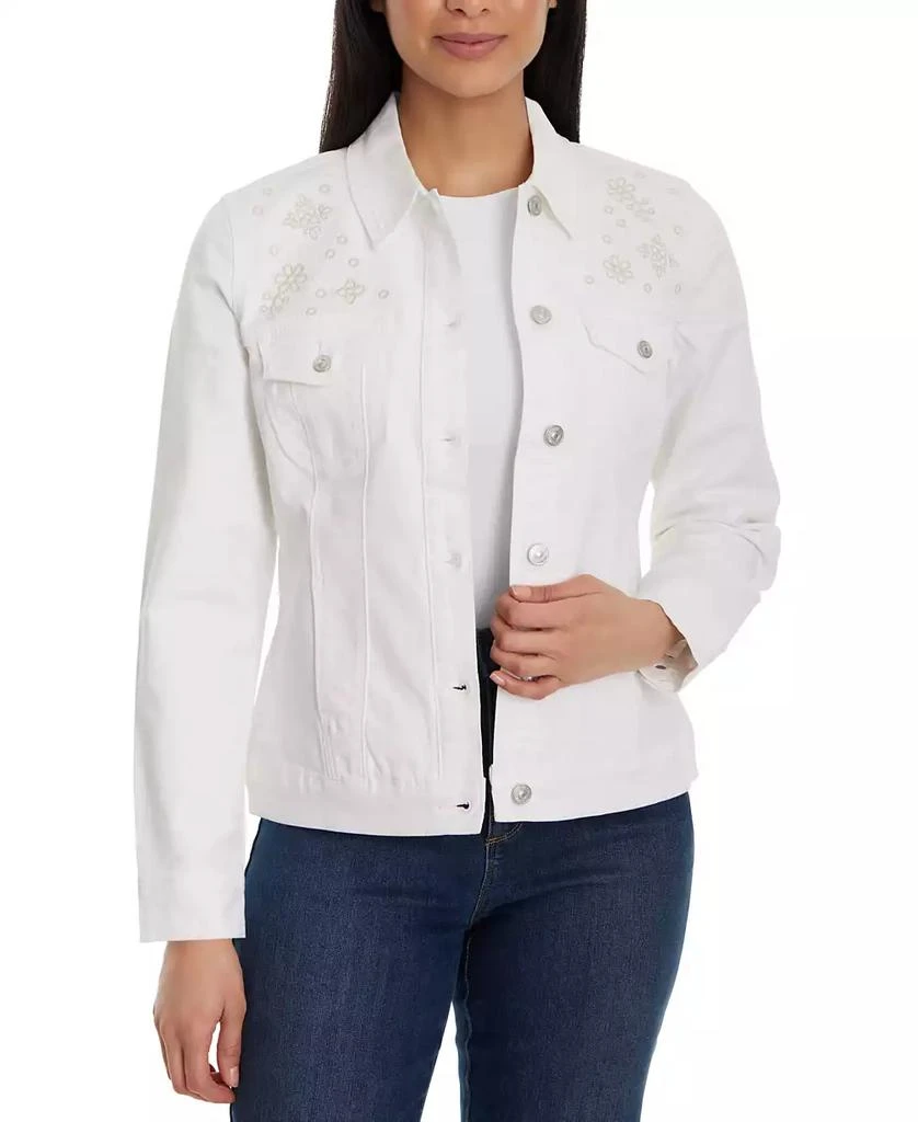 Gloria Vanderbilt Women's Amanda Embroidered Denim Jacket 1