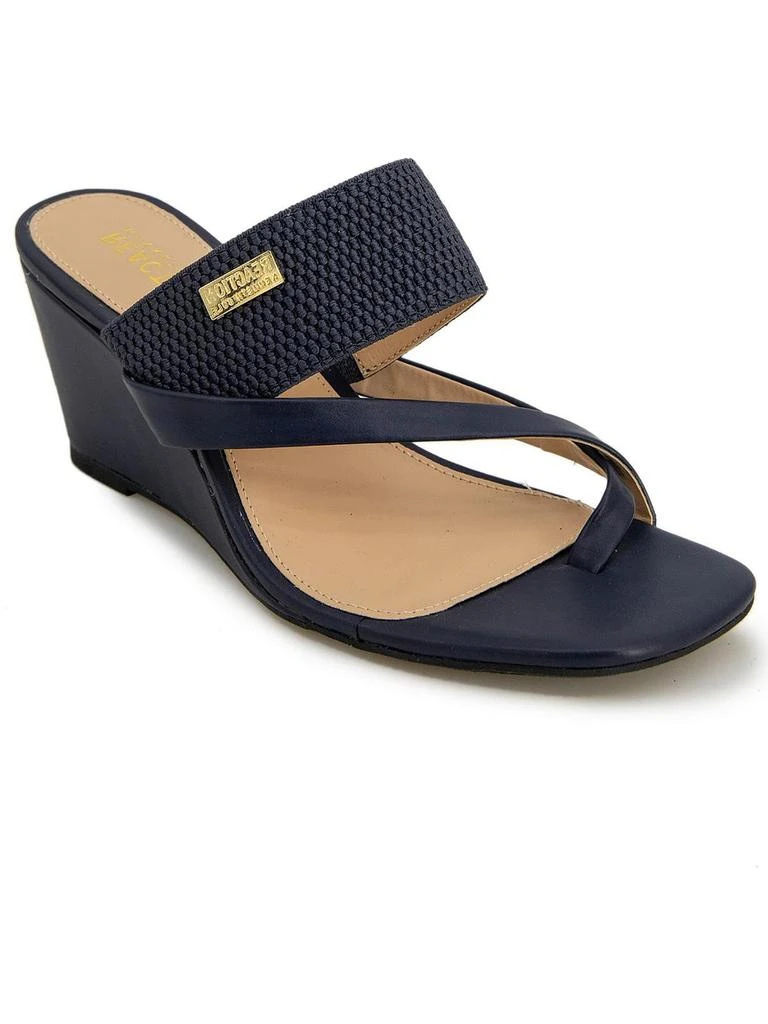 Kenneth Cole MORHAA CROSS Womens Open Toe Slip On Wedge Heels 1