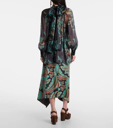 ETRO Floral sheer silk chiffon blouse 3