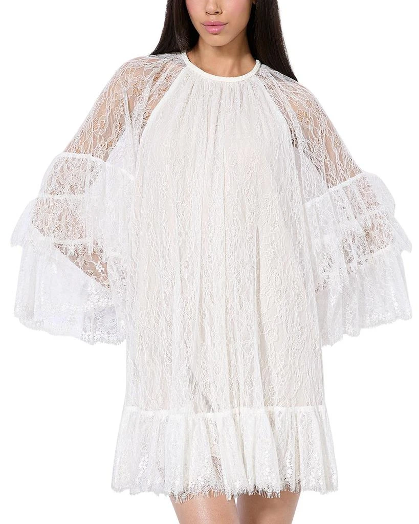 Alice + Olivia Delia Ruffle Angel Sleeve Dress 1