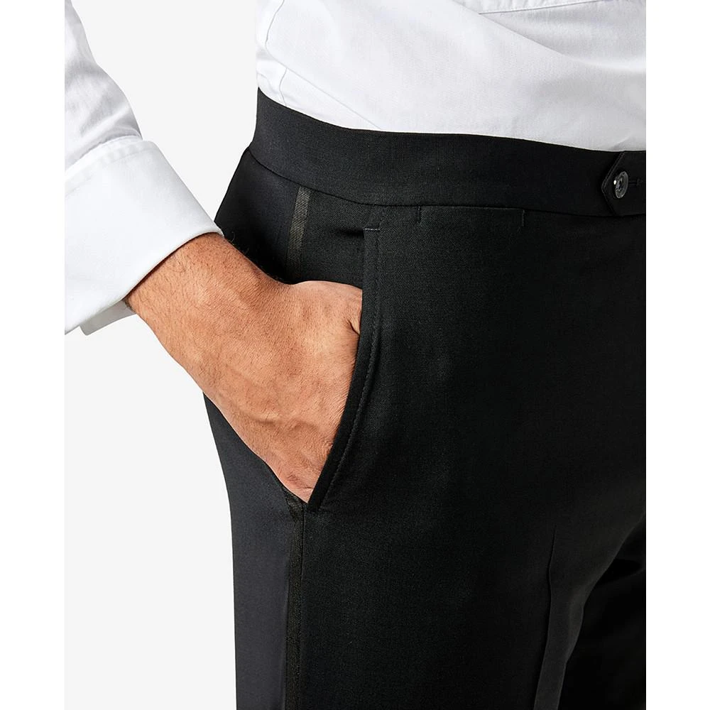 Tommy Hilfiger Men's Modern-Fit Flex Stretch Black Tuxedo Pants 4