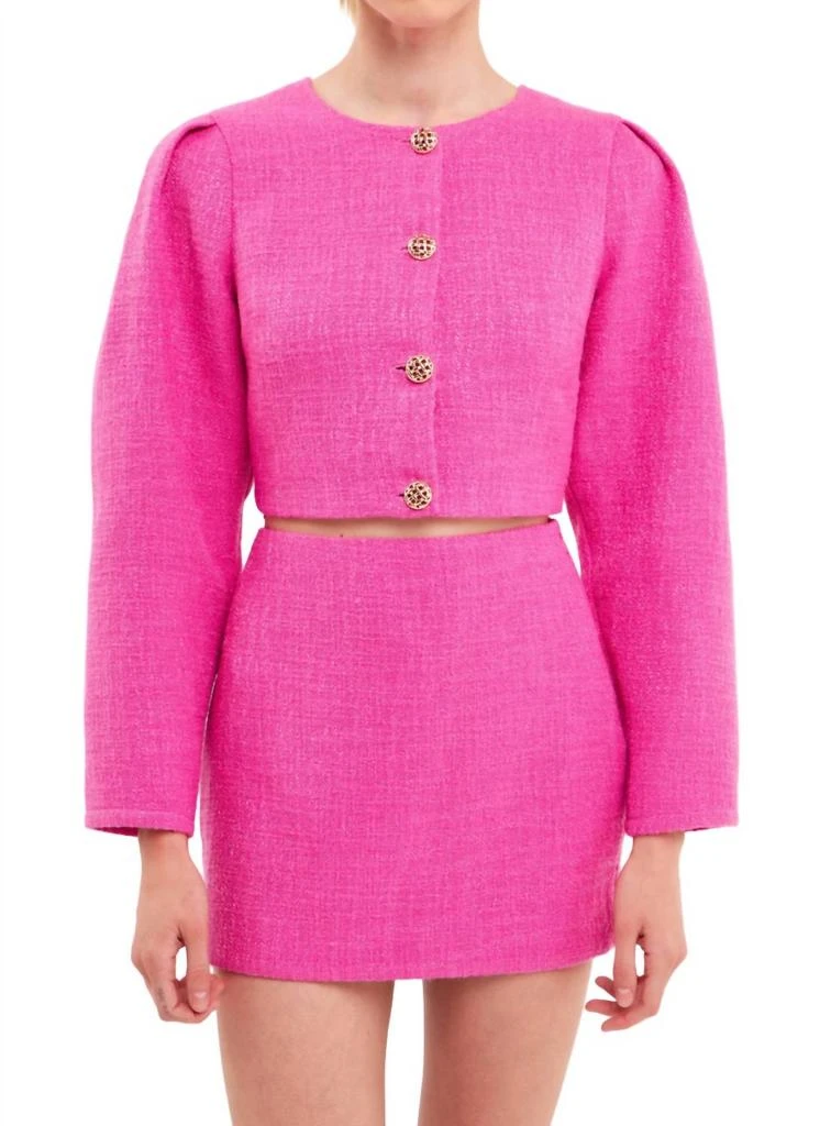 Endless Rose Crop Tweed Jacket 1
