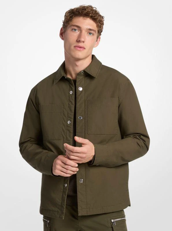 Michael Kors Stretch Cotton Padded Shirt Jacket