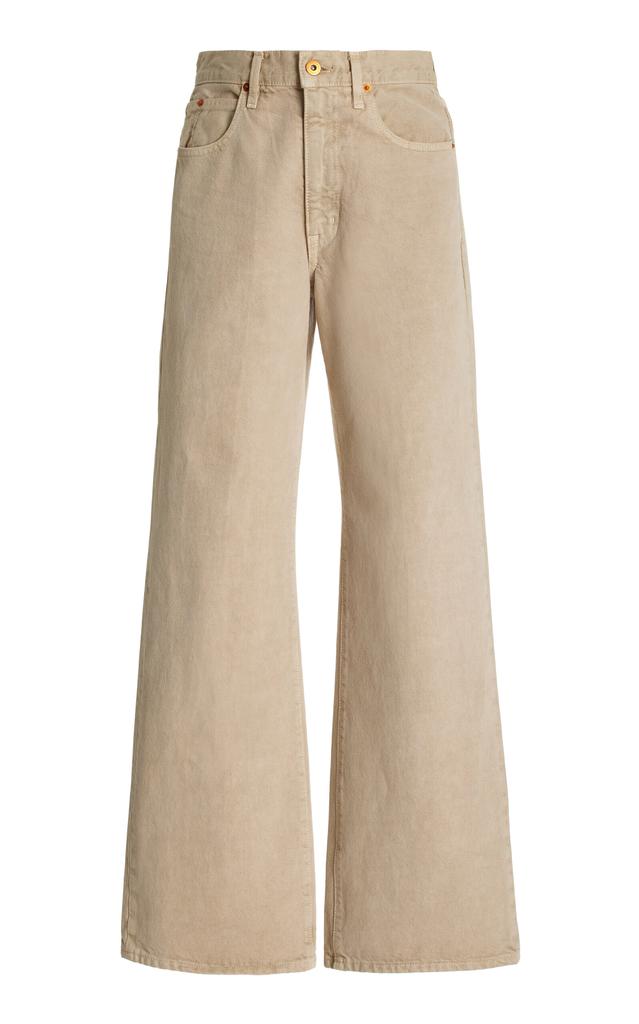 SLVRLAKE SLVRLAKE - Grace Stretch High-Rise Wide-Leg Jeans - Ivory - 23 - Moda Operandi