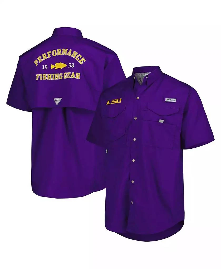 Columbia Men's Purple LSU Tigers Bonehead Button-Up Shirt 2