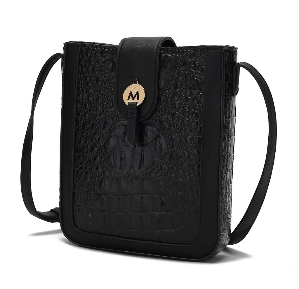 MKF Collection By Mia K. Molly Croco Crossbody Handbag for Women 11