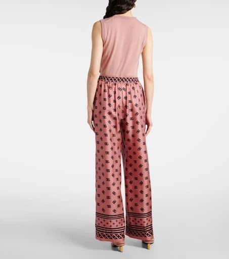Dolce 
Gabbana DG silk satin palazzo pants 3