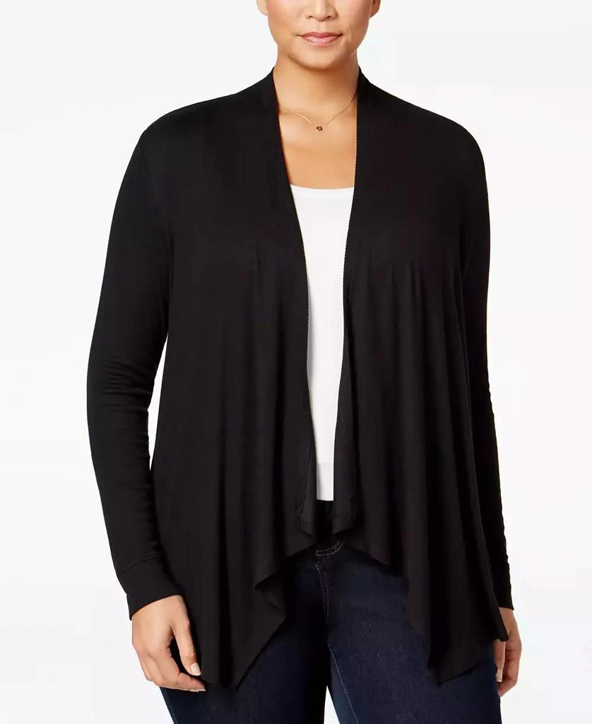 INC International Plus Size Draped Cardigan, Created for Macy's 1