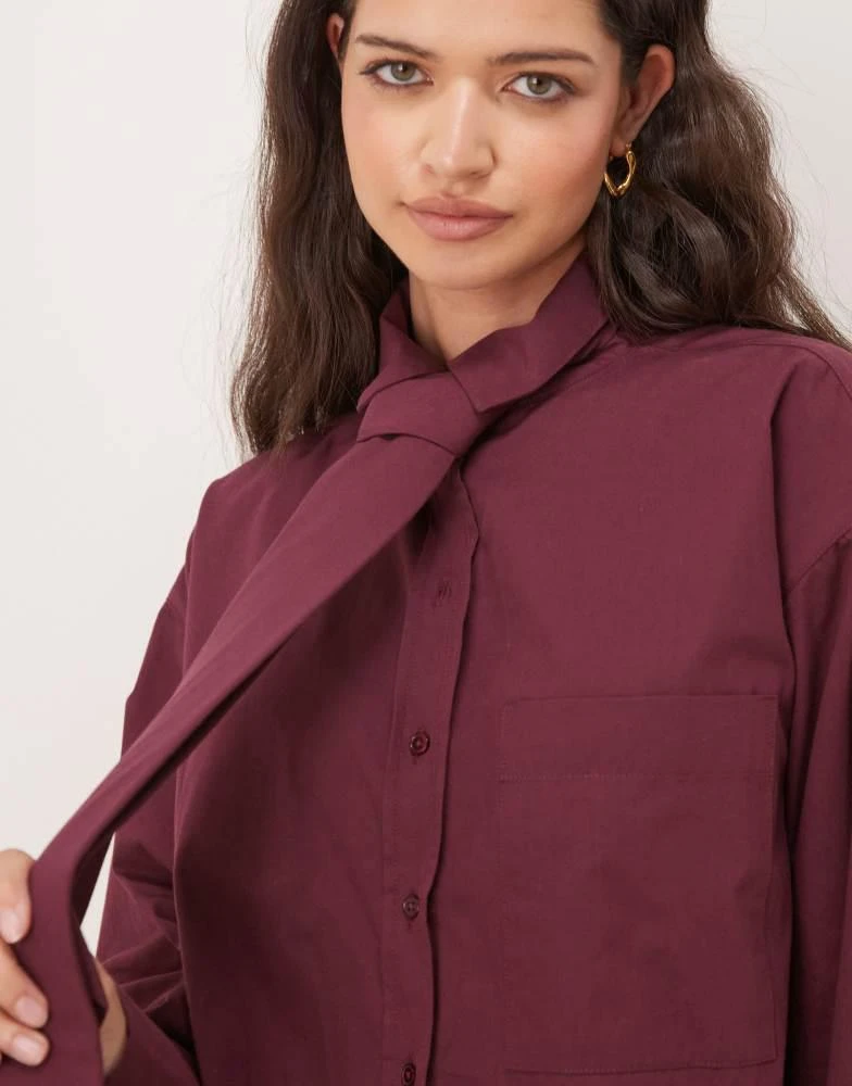 ASOS ASOS DESIGN poplin oversized deep cuff shirt 4