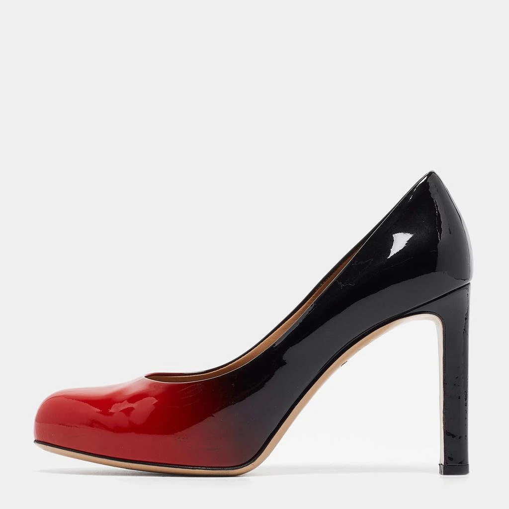 Salvatore Ferragamo Salvatore Ferragamo Red/Black Ombre Patent Leather Platform Pumps Size 38 1