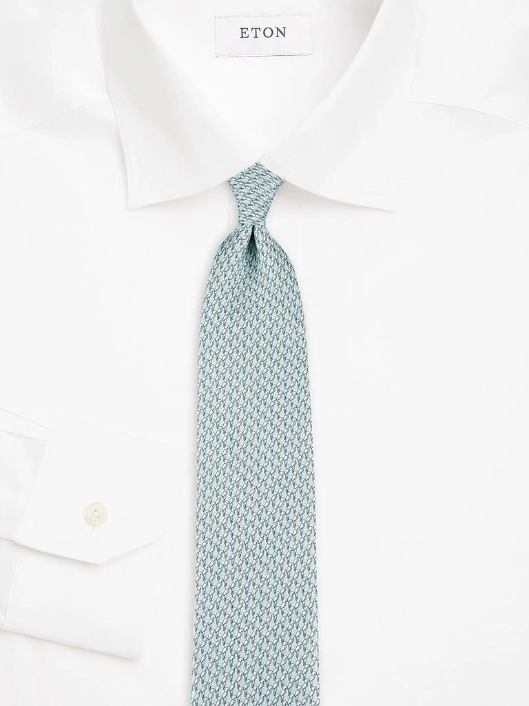 Eton Parrot Print Silk Tie 2