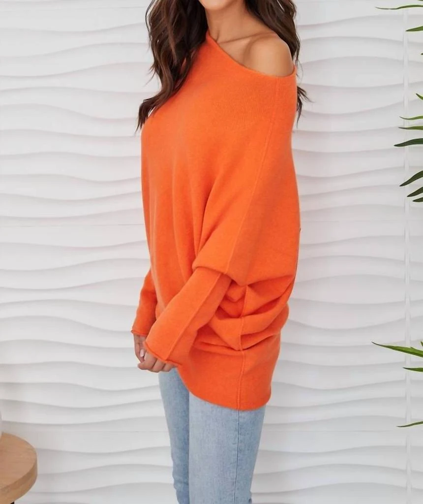Milio Milano Asymmetrical Sweater In Orange 2