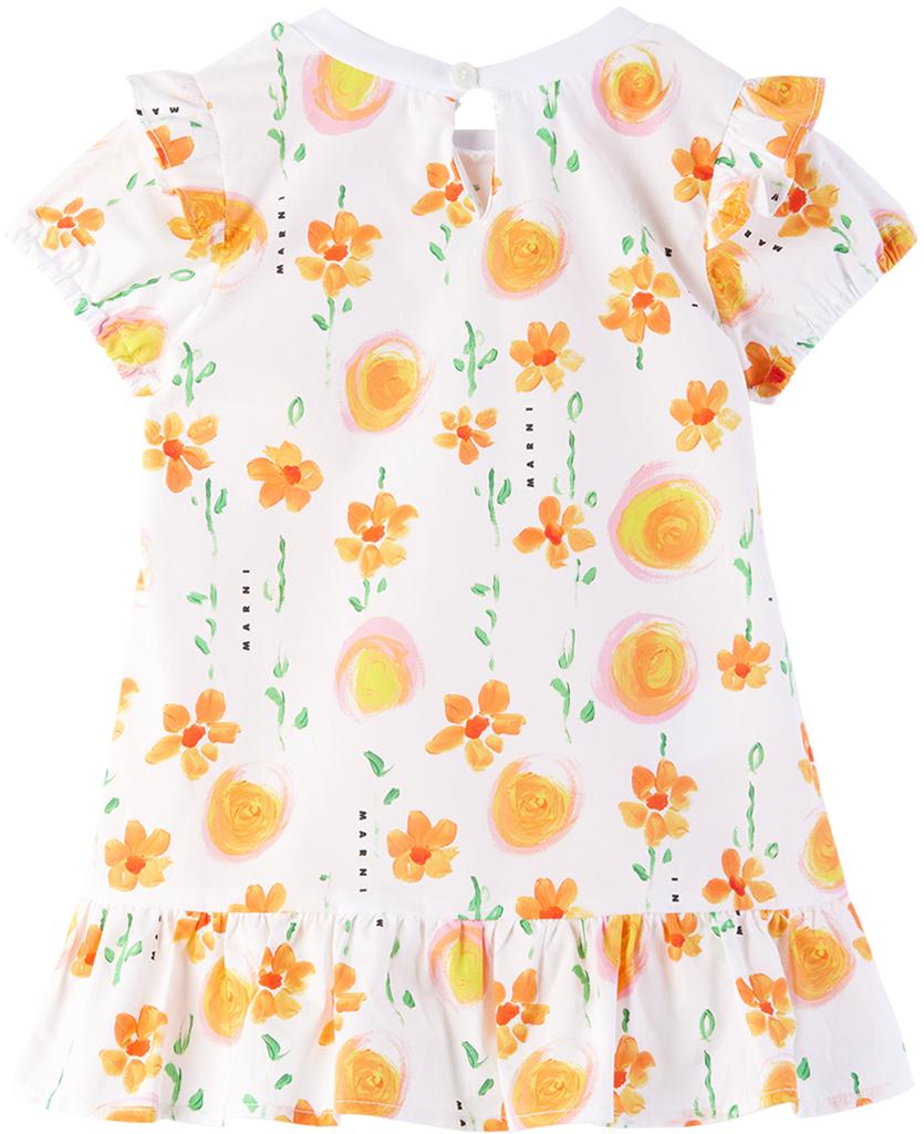 Marni Baby White Floral Dress