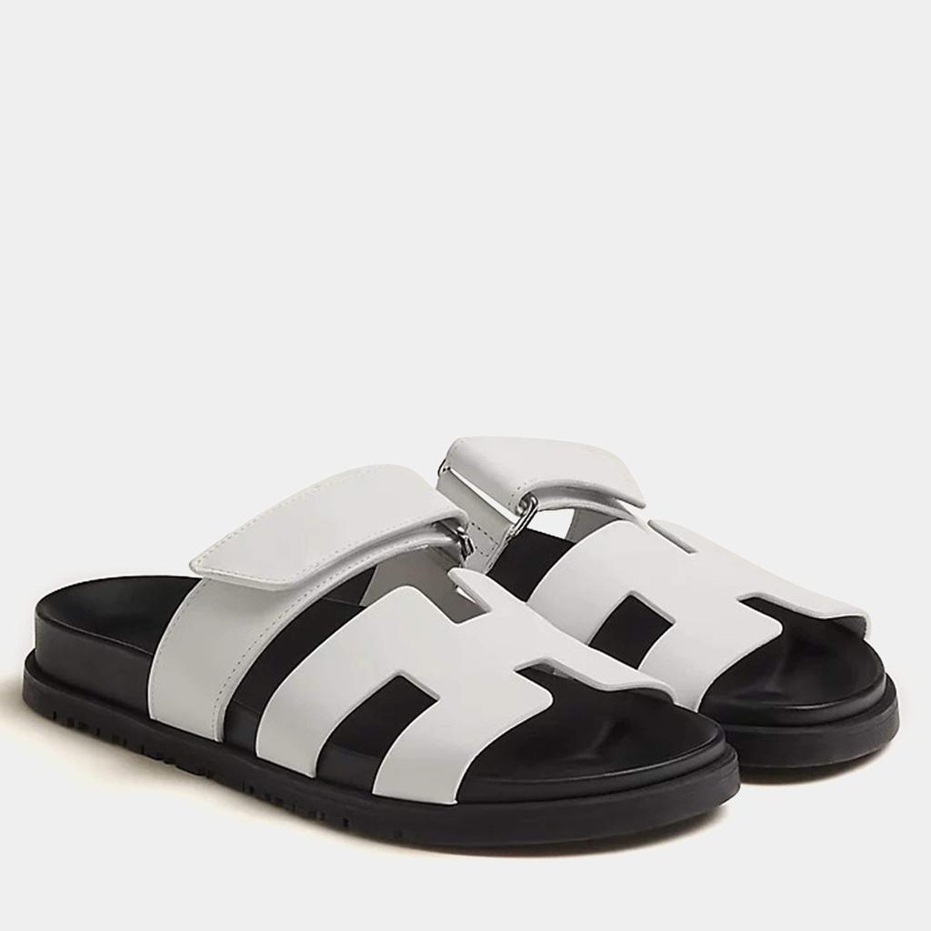 HERMES ホワイト サンダル 37 1/2 HERMES ホワイト サンダル 37 1/2 HERMES ホワイト サンダル 37 1/2 未