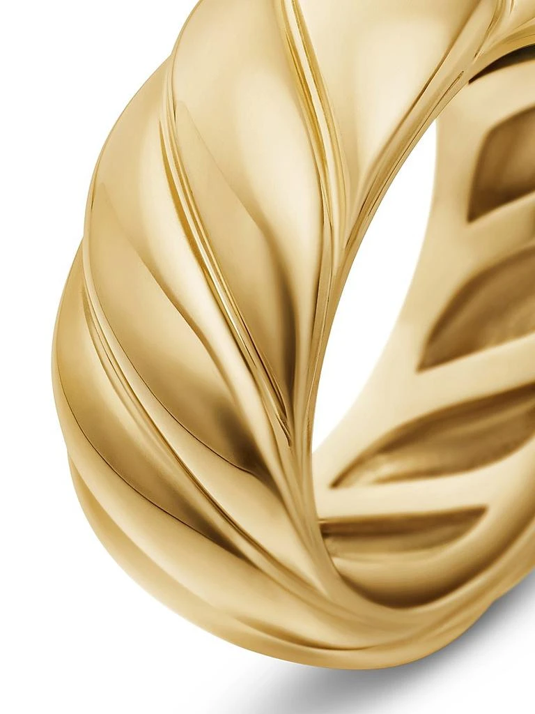 David Yurman Sculpted Cable Band Ring In 18K Yellow Gold 6