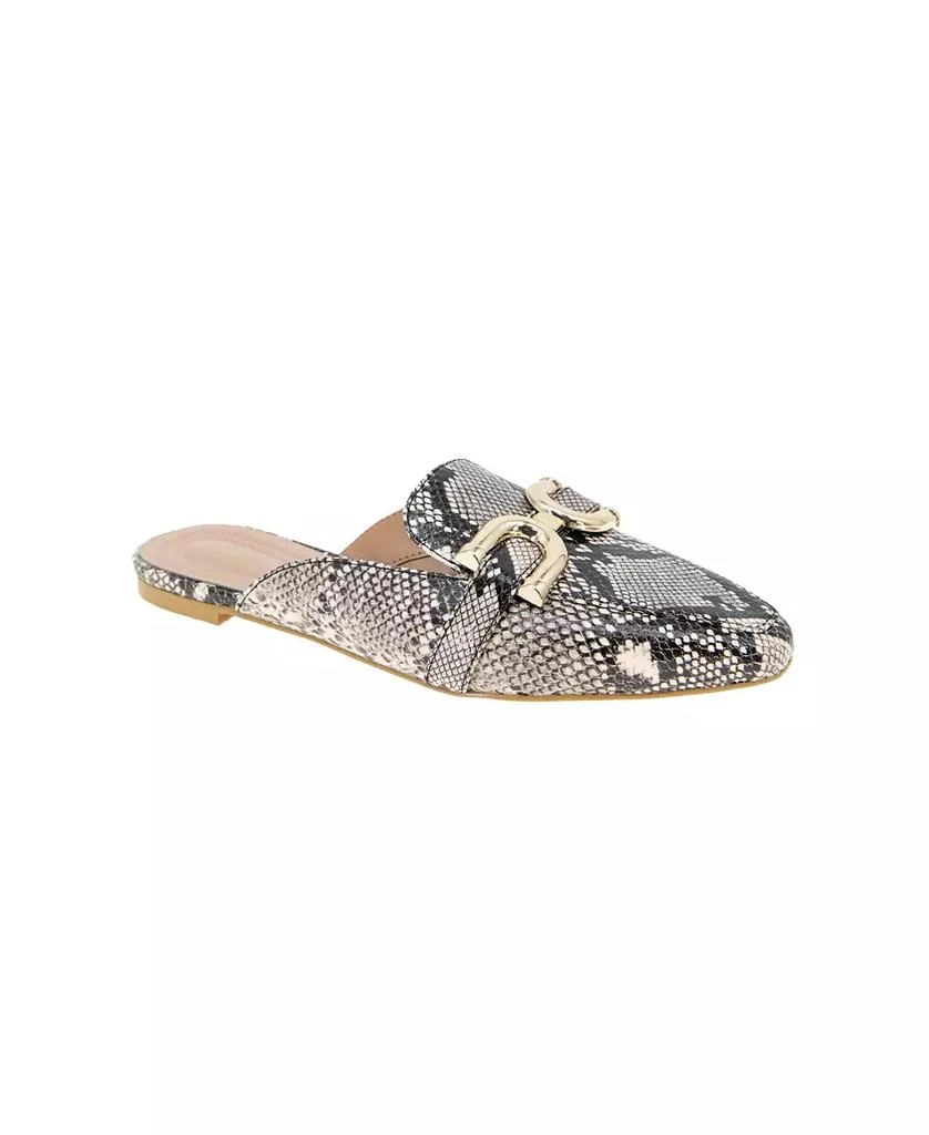 BCBG Women's Tara Buckle Mule Flats 1