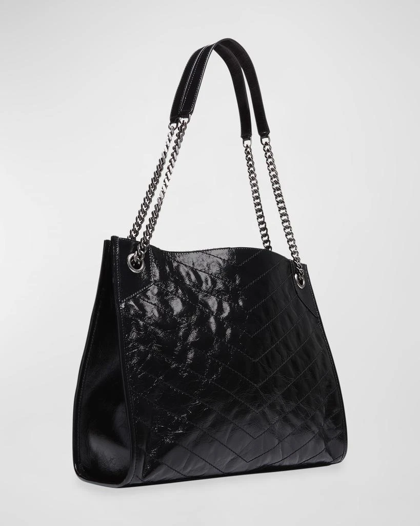 Yves Saint Laurent Niki Medium YSL Shopper Tote Bag in Crinkled Leather 4