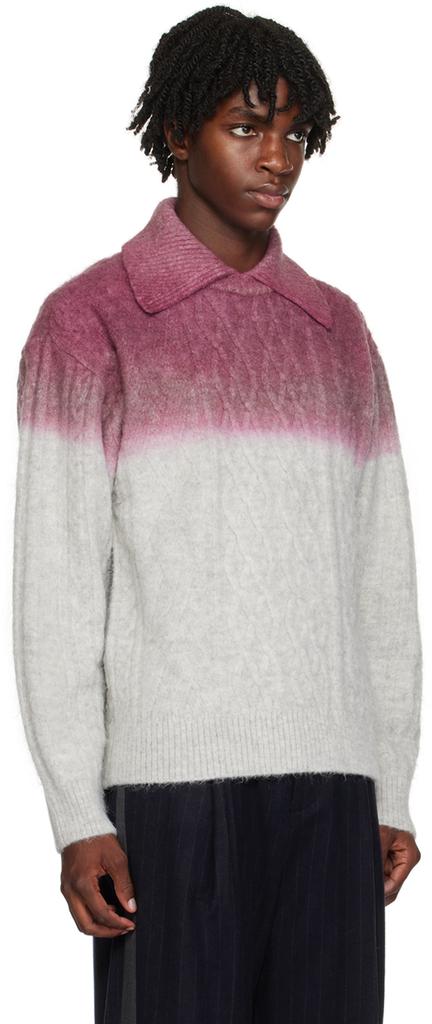 ADER error Pink & Gray Gradient Polo
