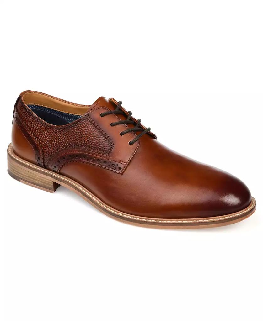 Thomas & Vine Men's Clayton Plain Toe Brogue Derby Shoe