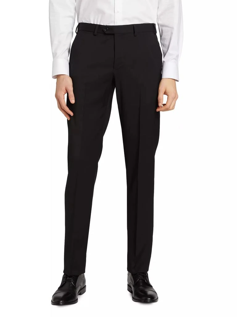 Emporio Armani Wool Crease-Front Trousers 3