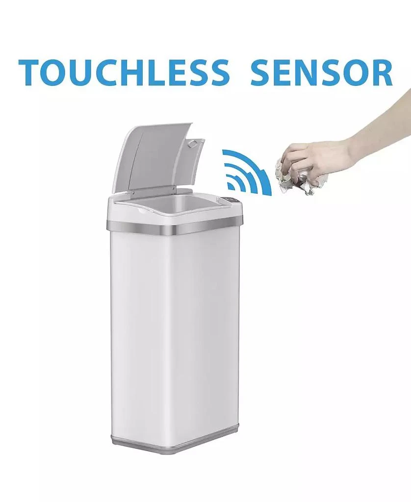 iTouchless Housewares & Products, Inc iTouchless 4 Gallon White Steel Touchless Trash Can with Deodorizer & Fragrance 2