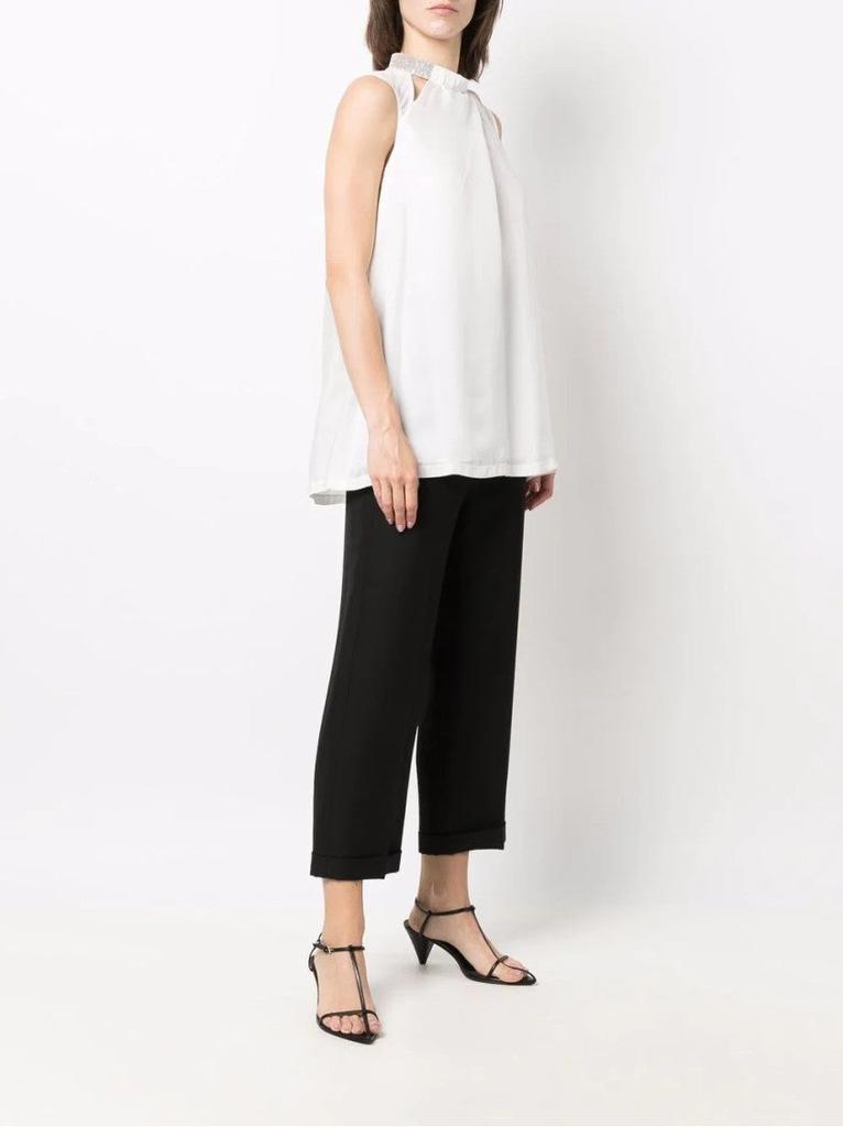 Fabiana Filippi Lightweight White Sleeveless Top
