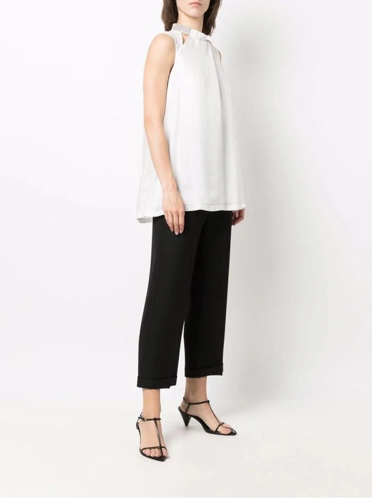 Fabiana Filippi Lightweight White Sleeveless Top 2