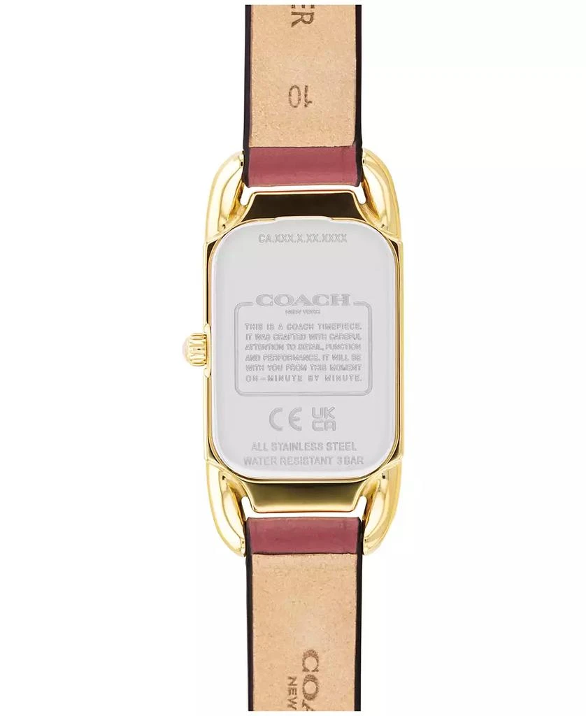 COACH Women's Cadie Quartz Blush Leather Strap Watch 17.5mm x 28.5mm 2