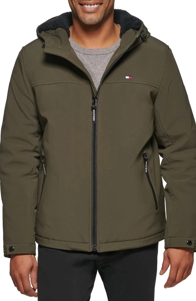 Faux Fur Lined Hoodie Mens Tommy Hilfiger Zip Hoodie Faux