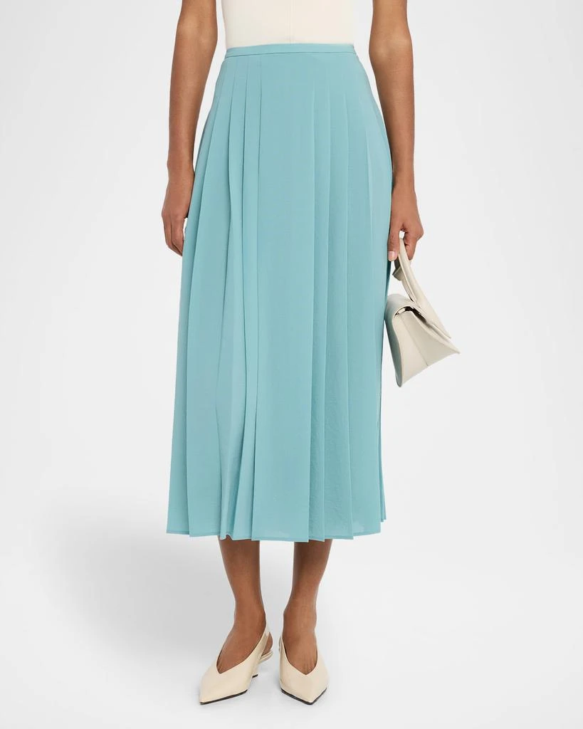 Joseph Crete Straight Pleated Midi Skirt 4