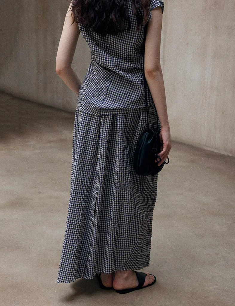 Pixie Market Gingham Cocoon Skirt-PREORDER 3