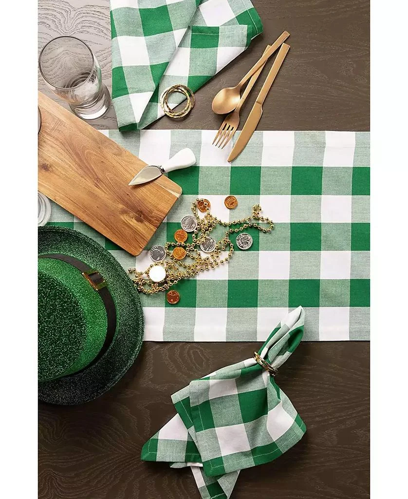 Design Imports Shamrock Buffalo Check Table Runner 3